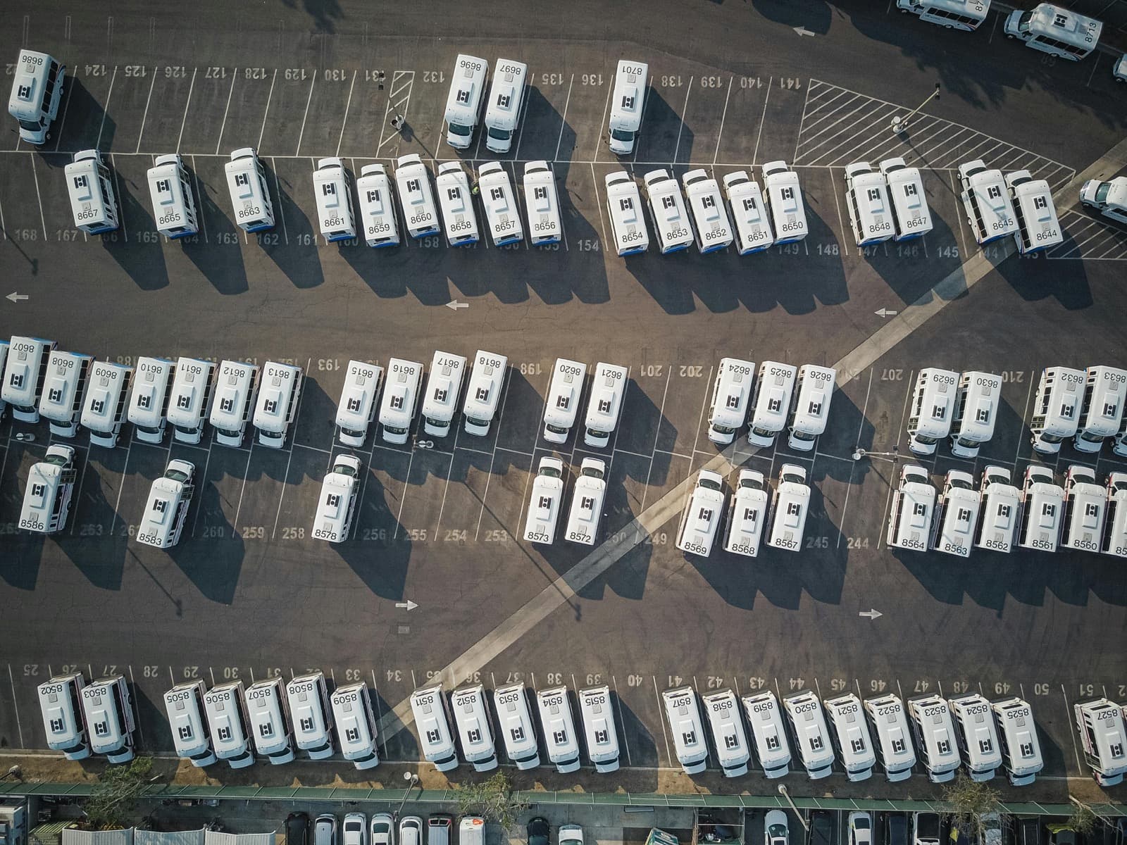 Logistics operator at screen with map view